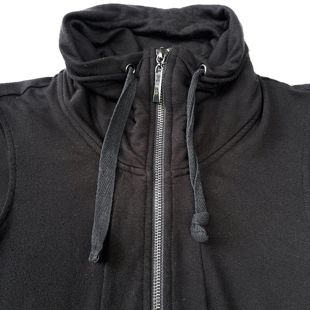 Philosophy Black Sleeve Half Zip Mesh Pockets Casual Dress - Picture 11 of 16